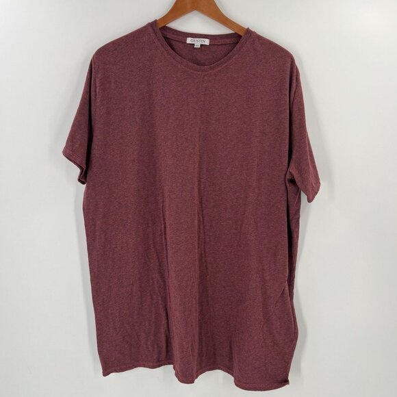 Gustin Men's XL Pocket T-Shirt Burgundy Heather Tri-Blend Crewneck Made in USA - Picture 8 of 8